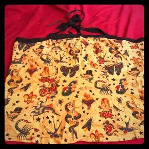 Ooak custom plus size tattoo print halter